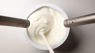 ASMR Very Satisfying Yogurt Triggers 적당히 꾸덕하고 잔잔하게 그릭요거트 휘젓는 소리