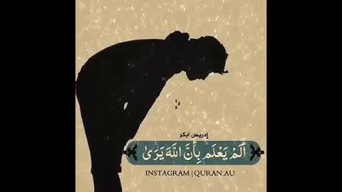 سورة العلق من الآية ٩ إلى الآية ١٤ بصوت الشيخ إدريس أبكر ❀
