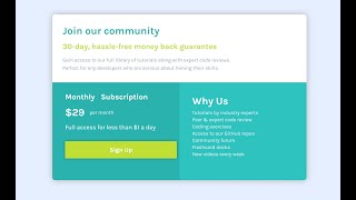 Single price grid component || #WebDevVision #frontendmentor.io