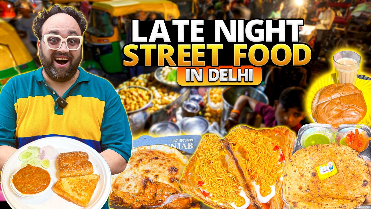 Late Night Food In Delhi | ITO Wale Paranthe, Tandoori Paneer Patty, Bhuna Chaap Slider, Bun Maska
