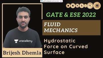 Hydrostatic Force on Curved Surface | Fluid Mechanics | GATE & ESE 2022 | Brijesh Dhemla