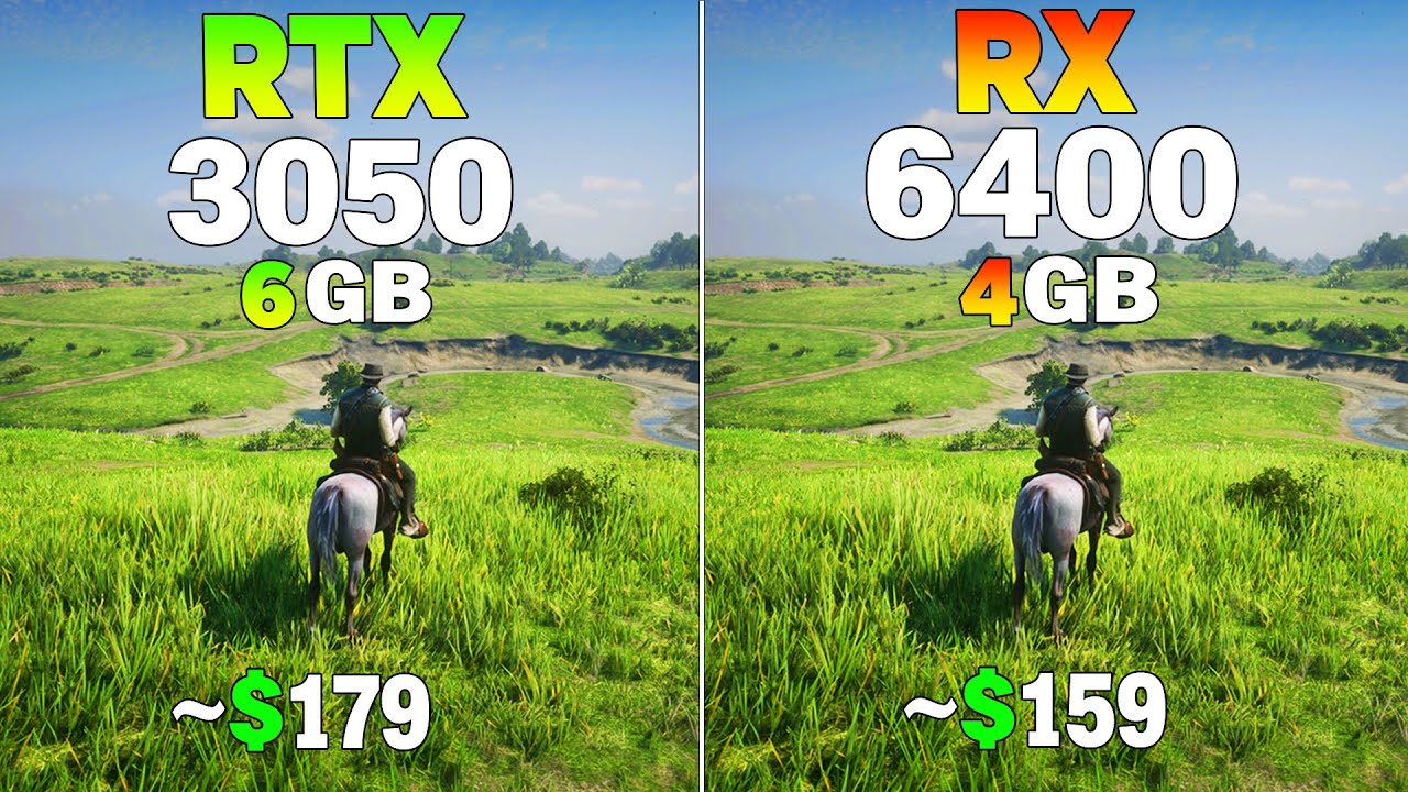 RTX 3050 vs RX 6400 - Test in 8 Games