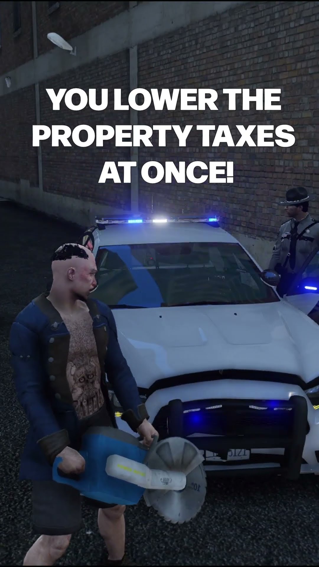 Crackhead with Chainsaw in GTA 5 RP #shorts