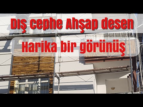 Dış Cephe mantolamada  ahşap desen