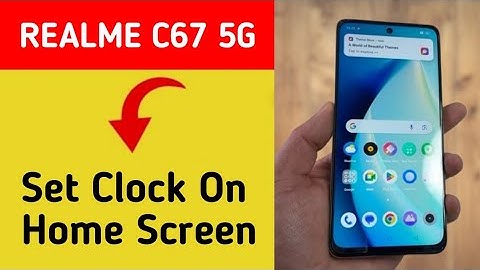 How to set clock on home screen, Realme C67 5G me time set kaise karen