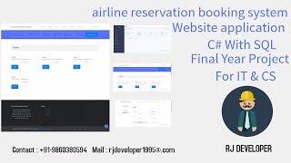 Airline Reservation Booking System Project | Final Year Project | C# or Vb.Net