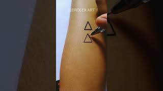 How to make triangle tattoos || temporary tattoo