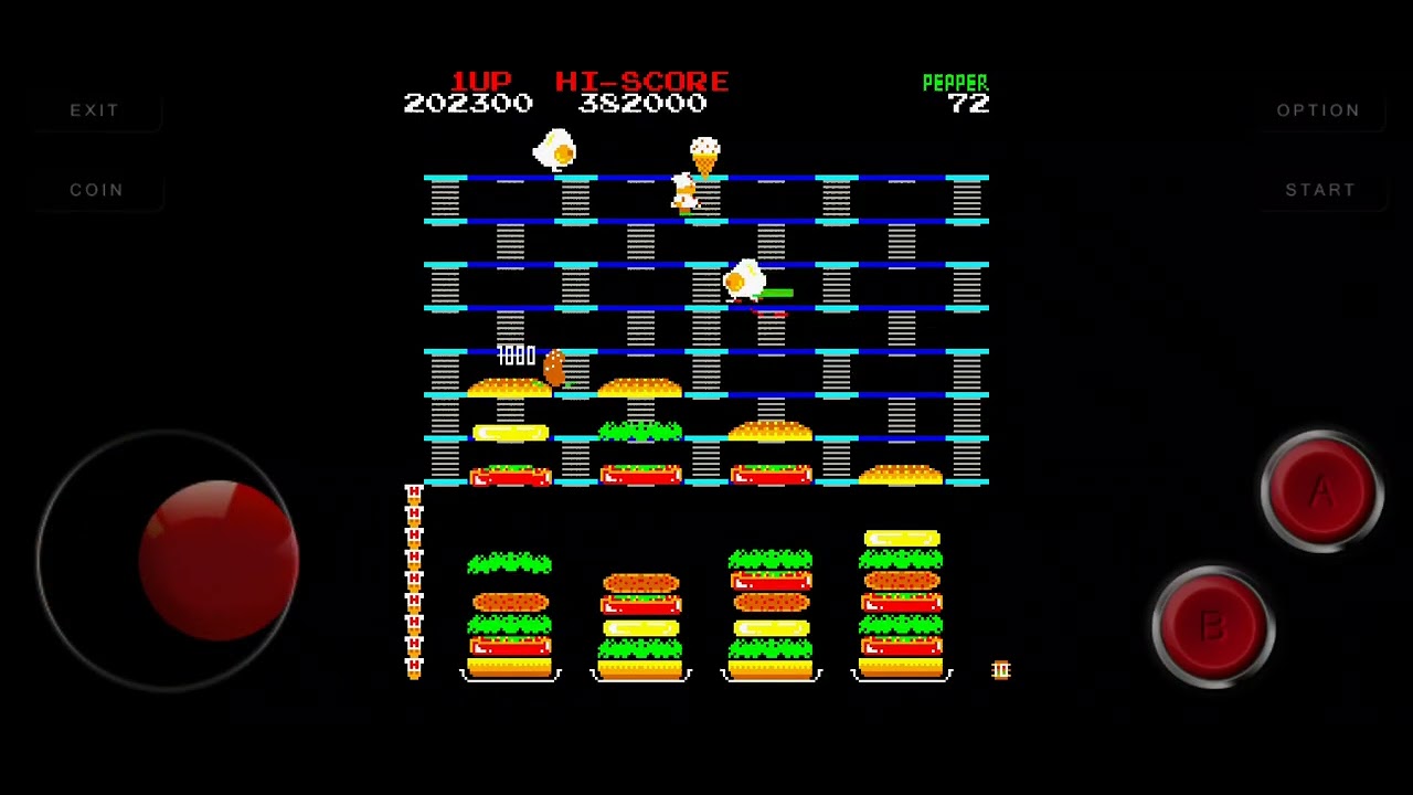 Burger time 2 (Arcade) video game | 30-stage session for 1 player