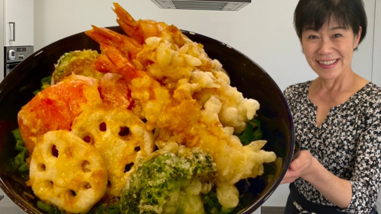 Tempura Beignets avec du riz / cuisiné japonaise / Kumiko Recette