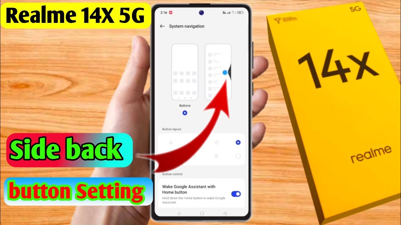 realme 14x 5g side back button, realme 14x 5g side back setting