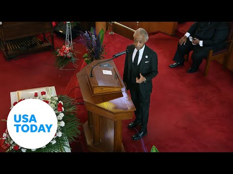 Rev. Al Sharpton delivers the eulogy at the funeral of Jordan Neely | USA TODAY