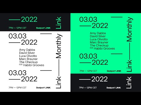 Link Monthly LIVE w/ The Checkup, Habibi Grooves, Luca Olivotto, David Silver, Amy Dabbs | @Beatport