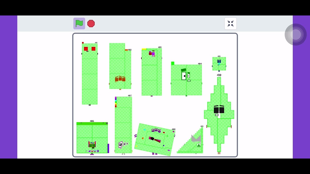 Number blocks 401-410 - YouTube