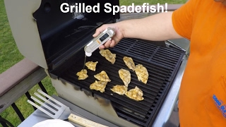 Grilled Spadefish on the Weber Grates