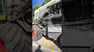 КОМБАЙН ПОПАВ В ДТП🤯🚜#комбайн#дтп