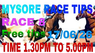 MYSORE RACE TIPS|TODAY HORSE RACE|FREE MYSORE RACE TIPS 💯 17/06/26