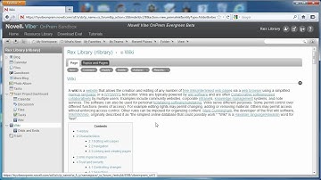 Wikis in Vibe OnPrem