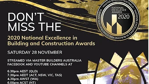 National Excellence in Building & Construction Awards 2020
