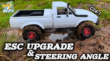 WPL C24-1 - HOW TO UPGRADE ESC & STEERING ANGLE FOR FREE! (ALMOST) 
