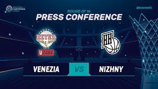 Umana Reyer Venezia v Nizhny Novgorod - Press Conference - Basketball Champions League 2018