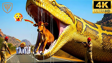Brave Heroes Rescue Helpless Calf from Giant Python’s Deadly Attack