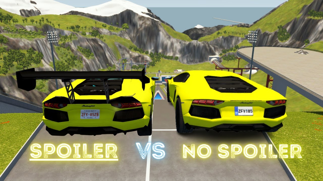 Spoiler vs No Spoiler BeamNG Drive YouTube
