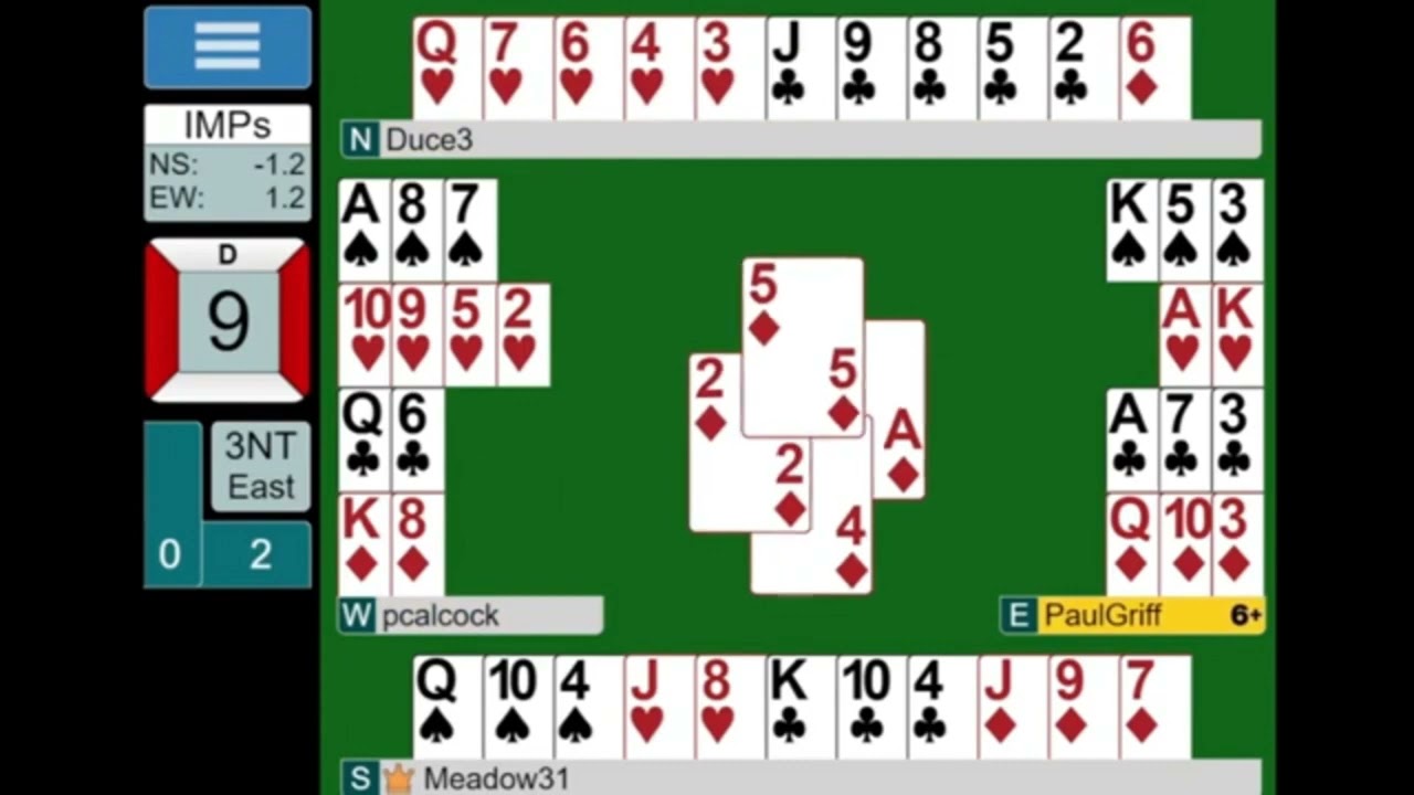Commentary Analysis of Online Bridge Game -  3NT