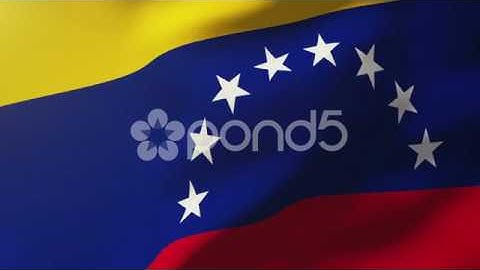 Venezuela Flag Waving In The Wind. Looping Sun Rises Style. Animation Loop