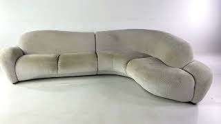 Vladimir Kagan Style Preview Postmodern Sectional Sofa