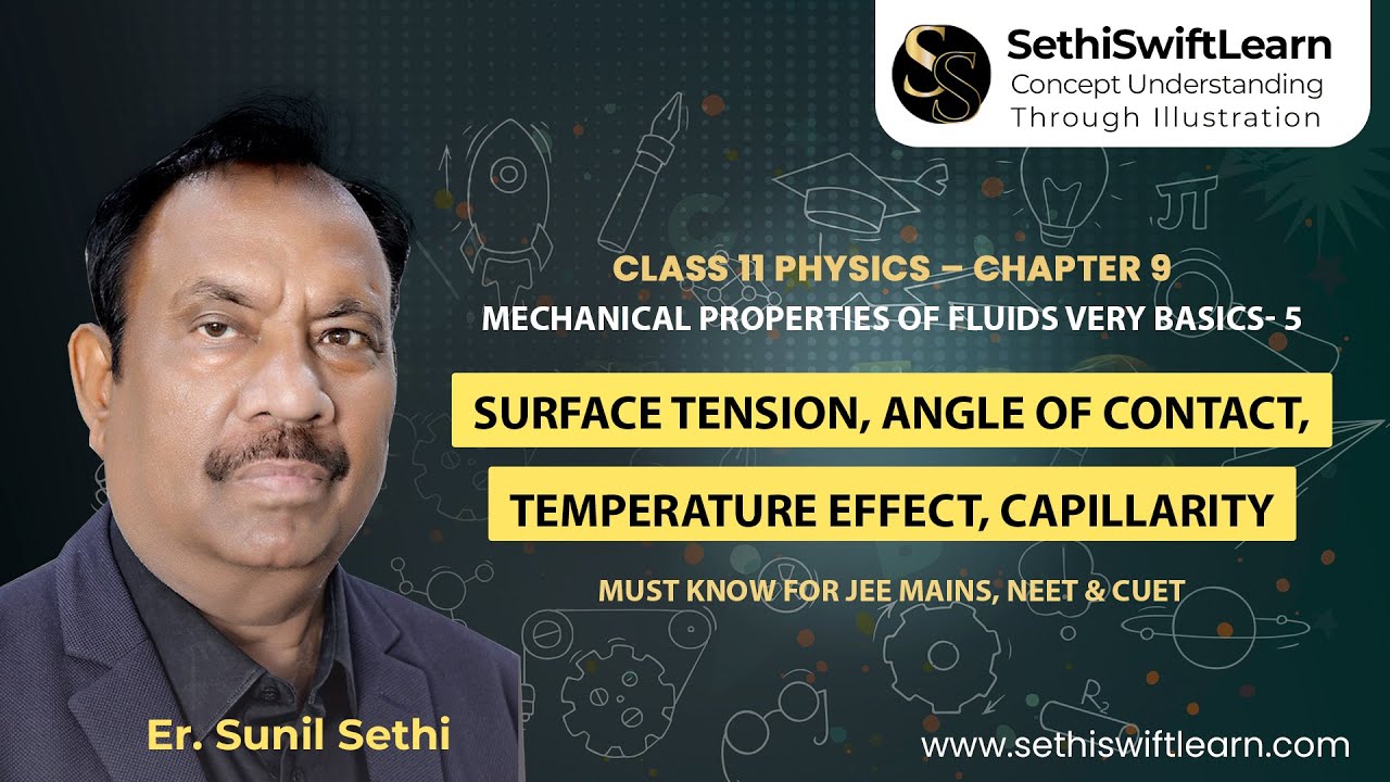 NCERT Class 11 Physics – Mechanical Properties of Fluids -Very Basic 4 | Surface Tension | JEE/NEET