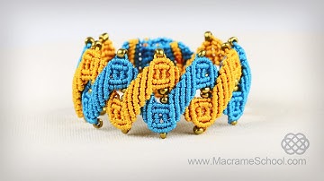 Stylized Helix Zig Zag Bracelet Tutorial in Vintage Style | Macrame School
