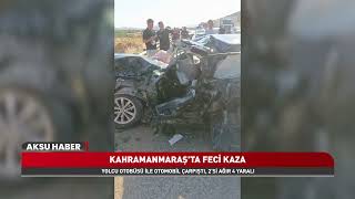 Pazarcık'ta Zincirleme Kaza! Yabancı Plakalı Otomobil Otobüsle Çarpıştı