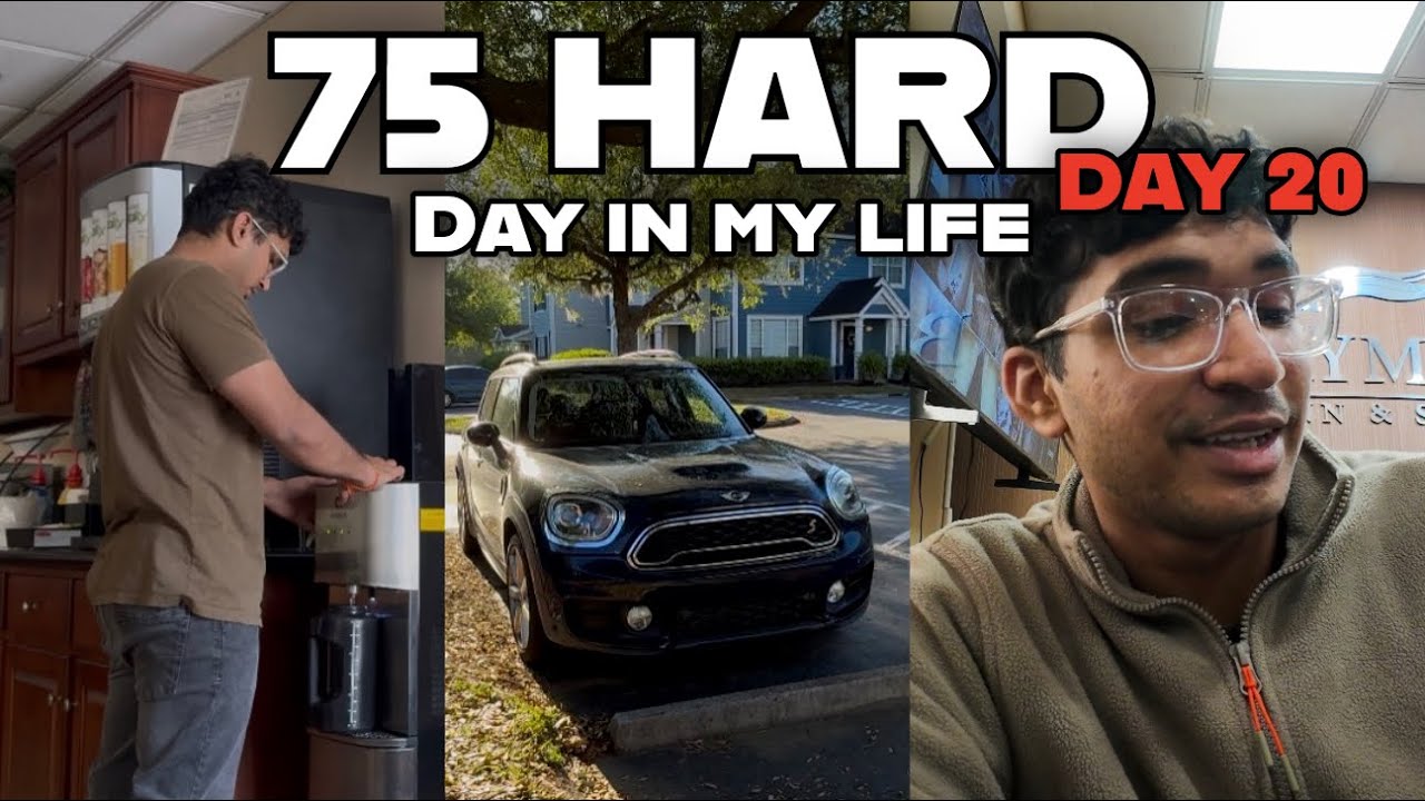 75 Hard Challenge Day 20 🇺🇸 | Indian Student Life in USA | Hindi Vlog ...