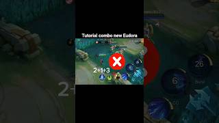 tutorial combo new Eudora #mobilelegends #mlbb #mlbbshorts #eudora