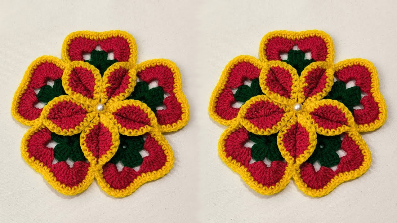 🌹 GORGEOUS 🌹 Crochet Design Tutorial  | UNIQUE Easy Woolen Crochet Pattern #371 🌸