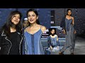 Shehnaaz kaur gill walking on ramp for diksha khanna at lakme fashion week 2024 