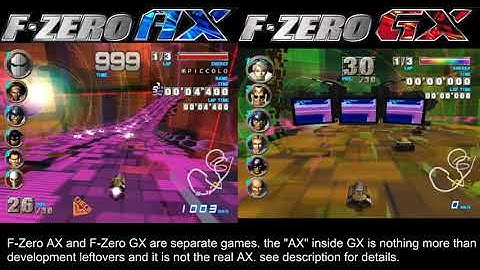 F-Zero AX Vs F-Zero GX Beta Content Comparisons (Phantom Road/Rainbow Road Slim Line Slits)