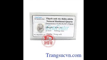 Viên thạch anh tóc đen, thạch anh thiên nhiên, TSVN019022