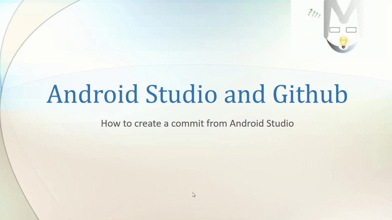 How to create a commit from Android Studio - YouTube