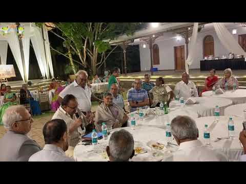 Watch SPB  enjoying a reunion with his college mates at Tamarind Resort, Bangalore