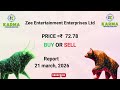 Zee Entertainment Share Analysis | ZEEL Stock Latest News | Buy or Sell?
