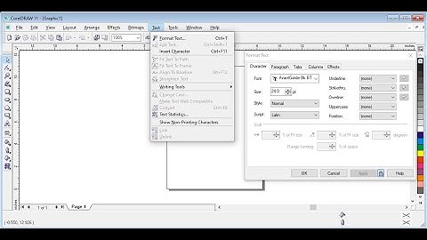 Corel Draw Some Text Menu Options Format Text Edit Text Change Case ETC