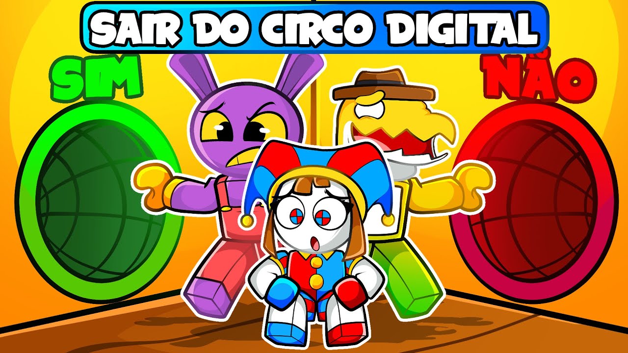 Jax e Gummigoo BRIGAM pela Pomni no ESCOLHA UM LADO do Roblox!