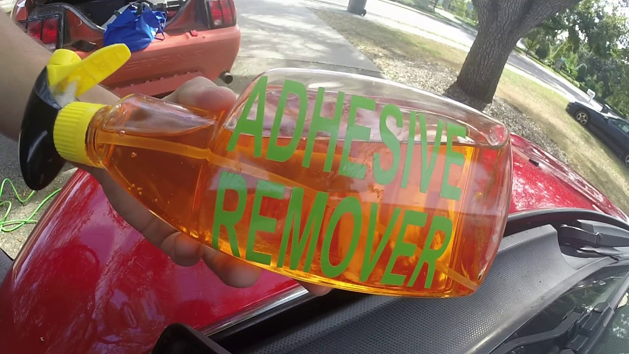 Time lapse vinyl hood stripe removal and application. YouTube