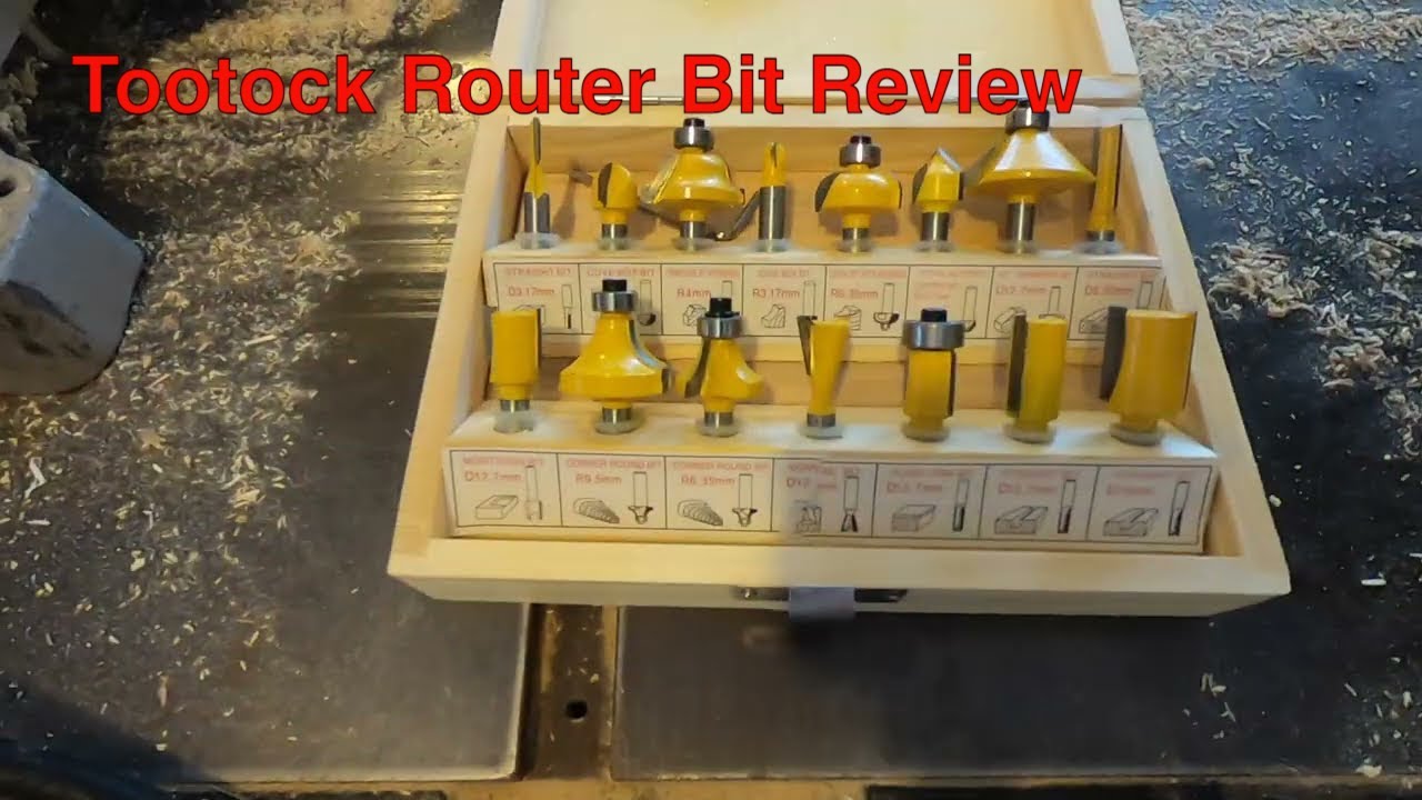 TOOTOCK 1/4" shank carbide router bit set review