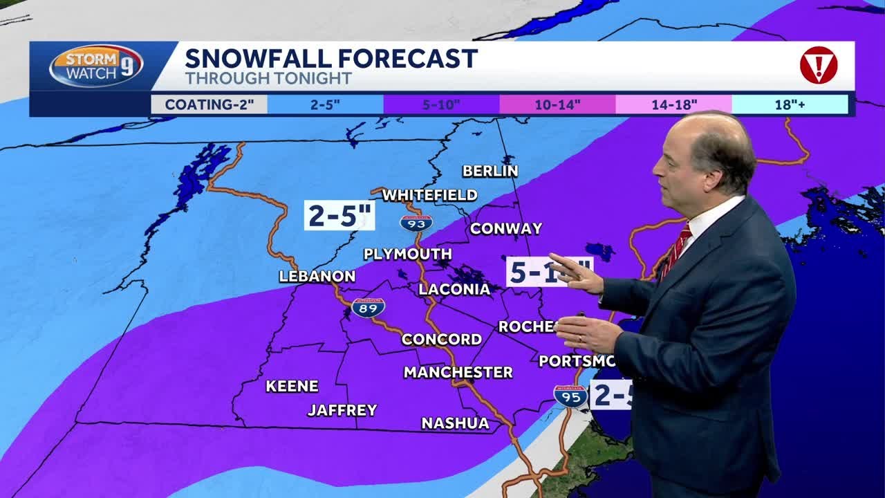 Snow continues in New Hampshire; several inches of snow expected for ...