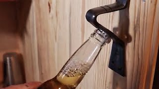 Forged wall mounted bottle opener Blacksmithing for beginners