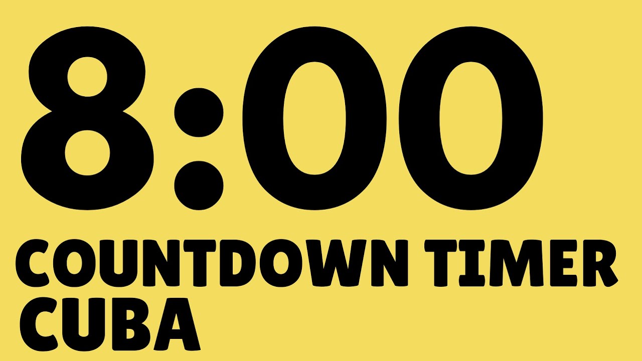 8 Minute Countdown Timer for Spanish Classroom Views of Cuba