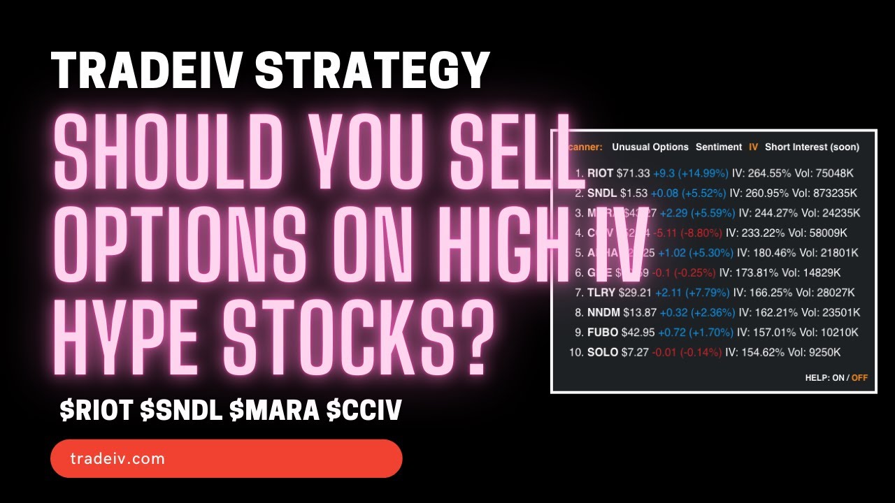 Should you sell options on high IV or hype stocks? Options Selling