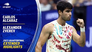 Carlos Alcaraz vs. Alexander Zverev Extended Highlights | 2023 US Open Quarterfinal